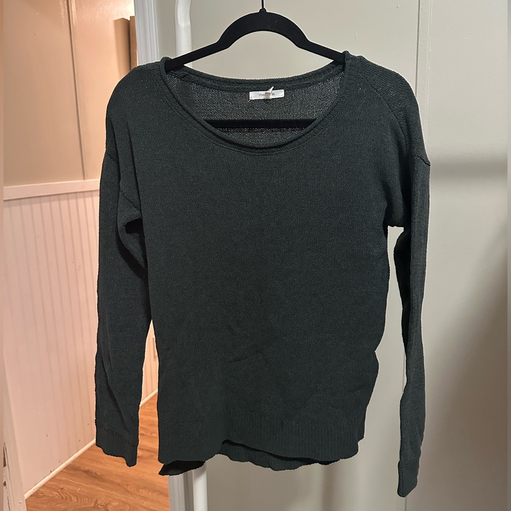 Maurices Women’s Charcoal Gray Boatneck Knit Sweater size XS